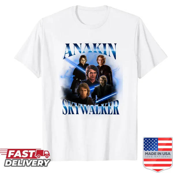 Retro collage shirt featuring Anakin Skywalker as a Jedi