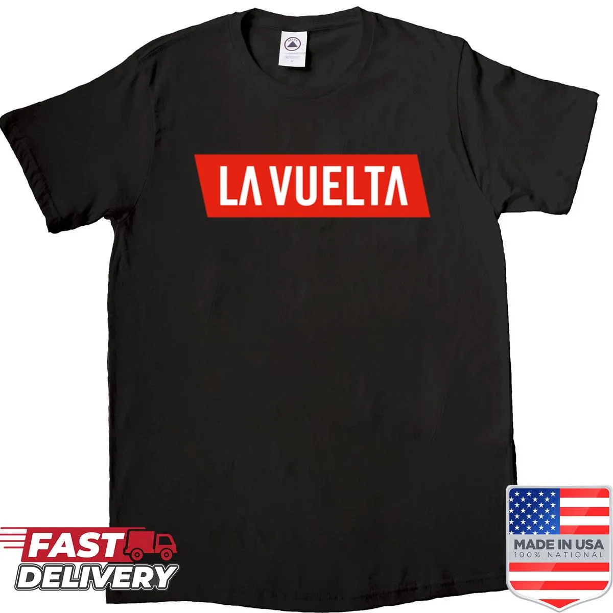 Shirt featuring a slogan inspired by La Vuelta cycling tour