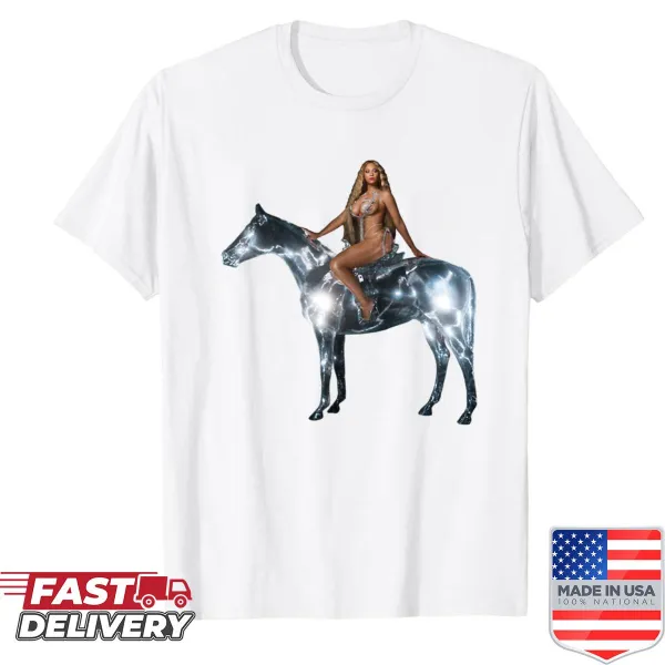Playful typography shirt with the phrase Bey My House
