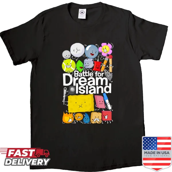 BFDI poster graphic shirt featuring characters from the show