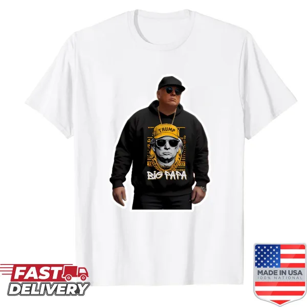 Big Papa text design t-shirt with humorous undertone