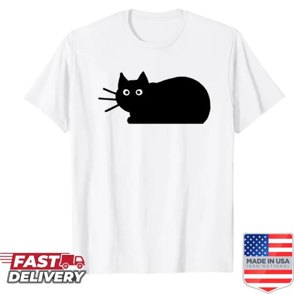 Playful graphic t-shirt featuring black cats