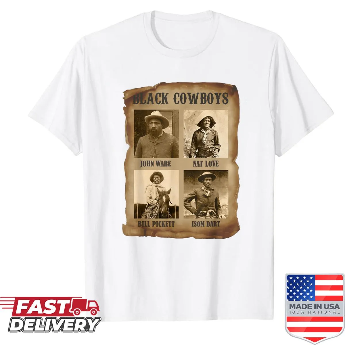 Celebratory t-shirt featuring Black Cowboy Western Rodeo theme