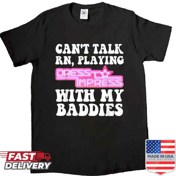 Humorous gamer shirt with bold text about not talking while playing
