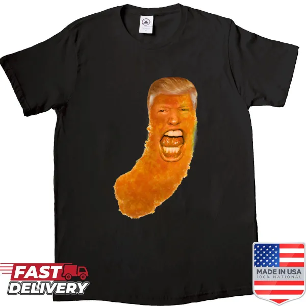 Cheeto Trump graphic T-shirt with humorous text design