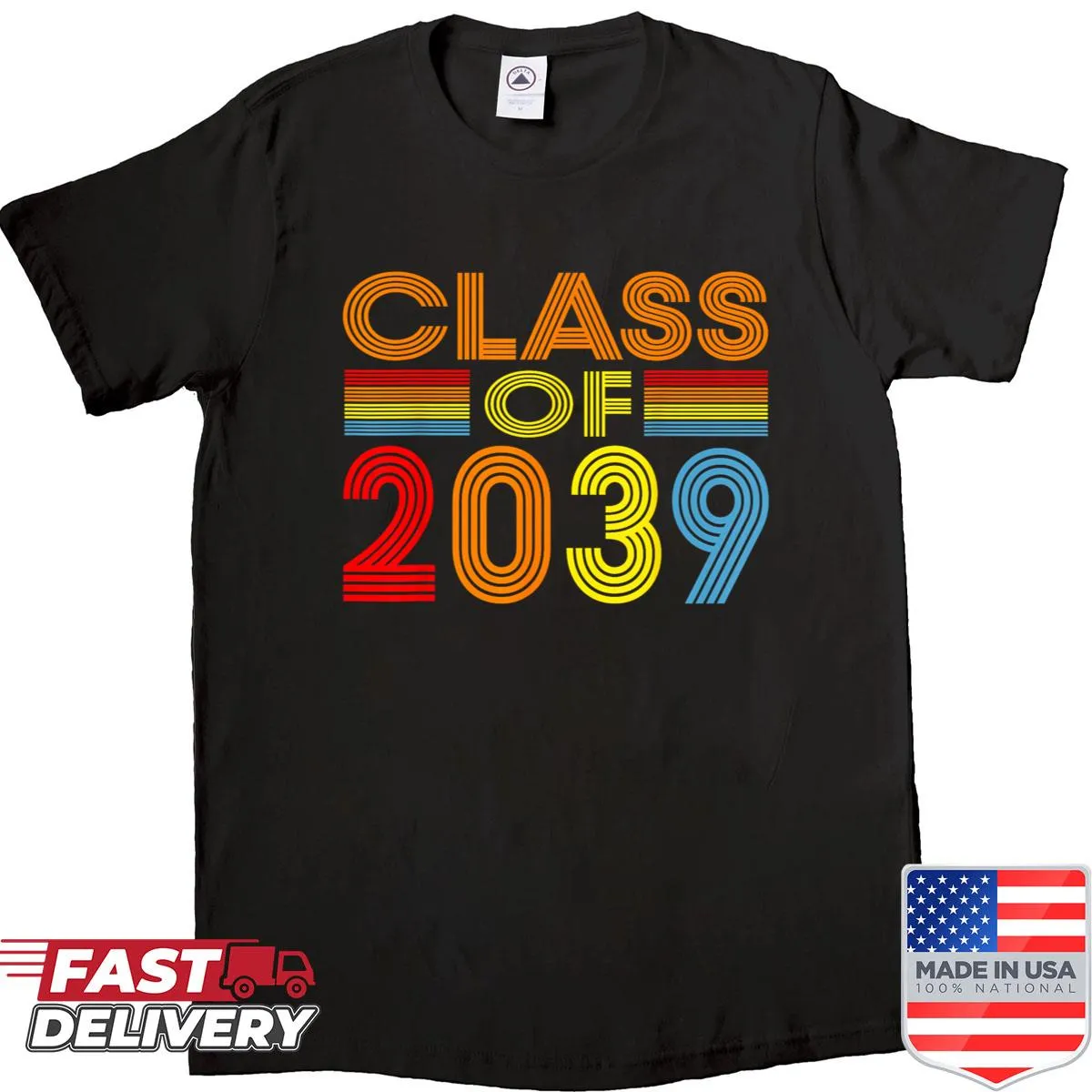 T-shirt celebrating Class of 2039 for kids