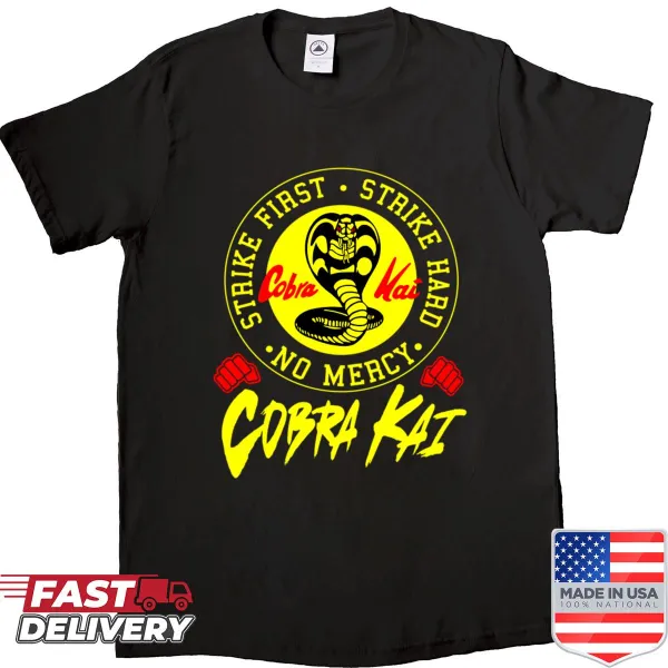 Cobra Kai shirt featuring the dojo logo in a bold graphic