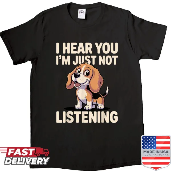 Cartoon graphic T-shirt featuring a cool beagle design