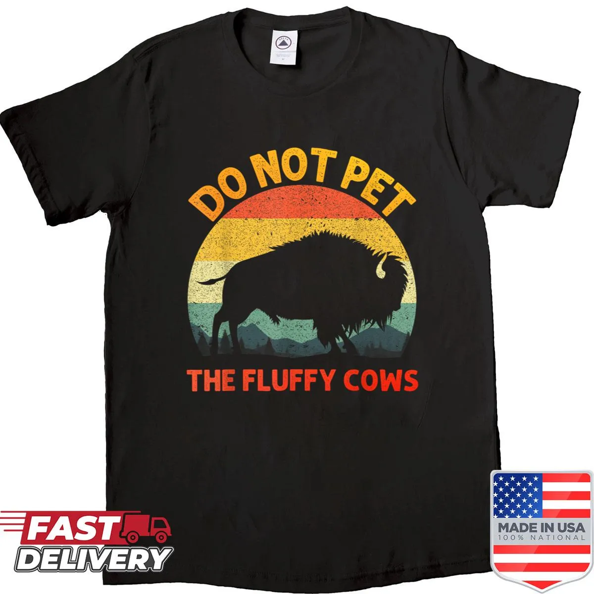 Illustration of a bison, representing strength, on a shirt for animal lovers