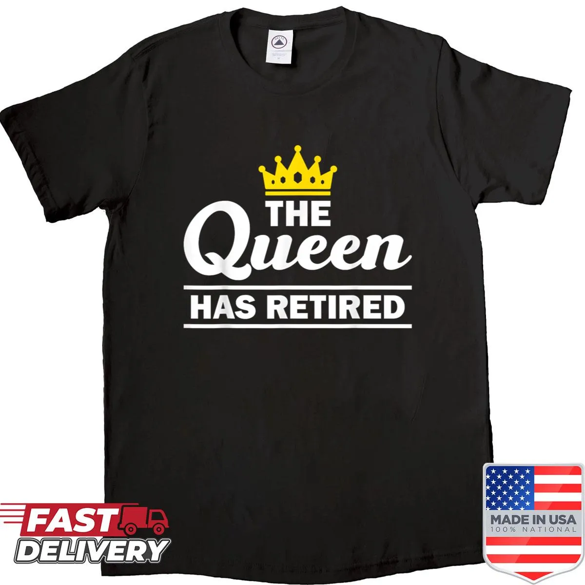 Retirement shirt featuring 'Grandma Queen' design with playful graphics