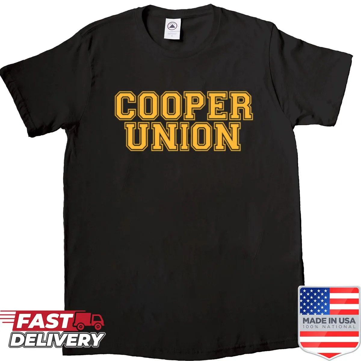 Simple shirt featuring Cooper Union name in clean typography