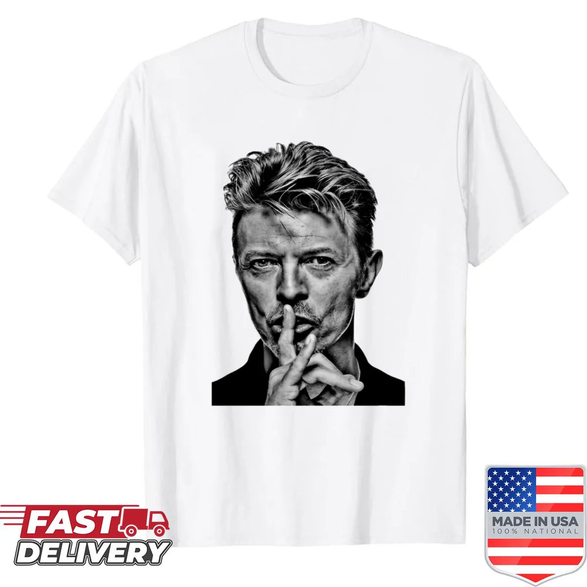 David Bowie graphic tee with vintage style