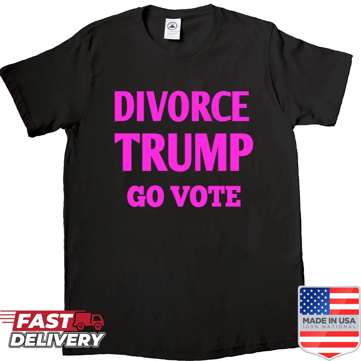 T-shirt featuring a bold message about voting and activism
