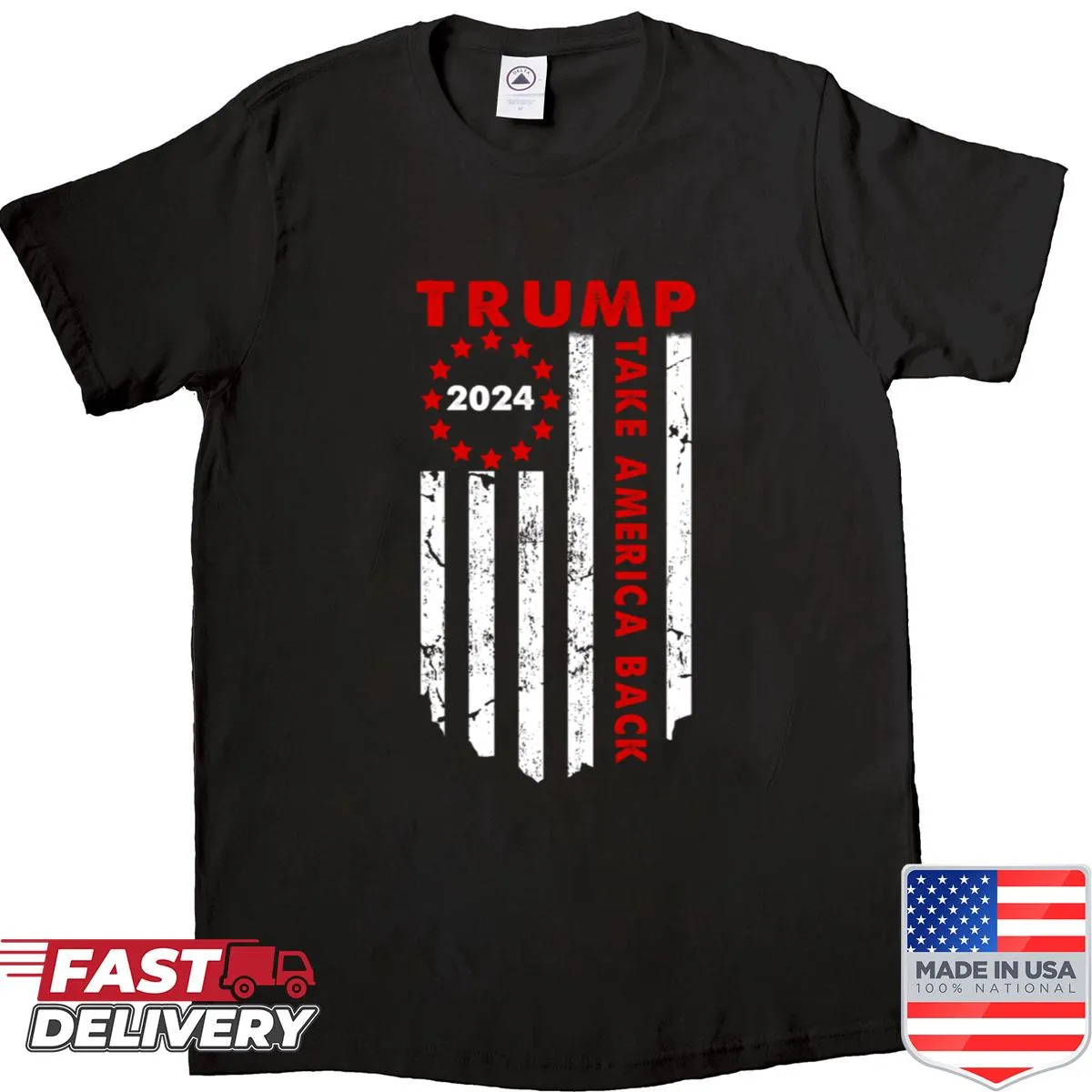 Patriotic shirt supporting Donald Trump for 2024