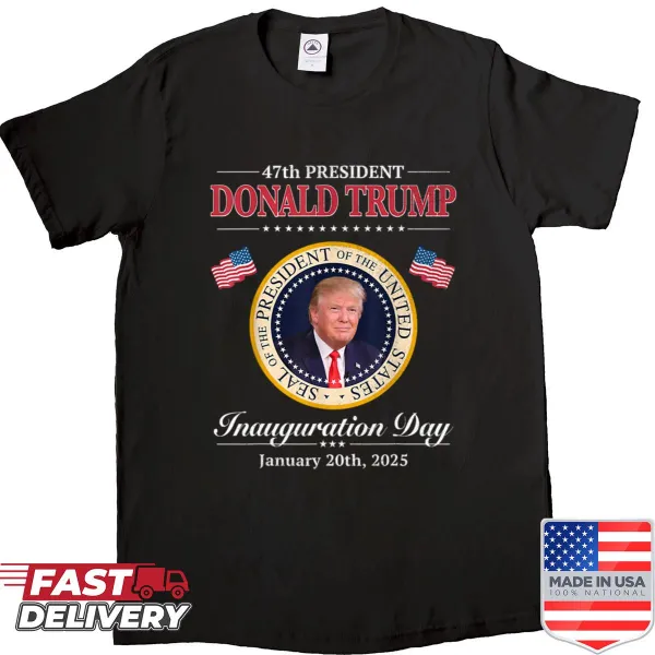 Supporters shirt for Donald Trump's 47th presidential inauguration in 2025