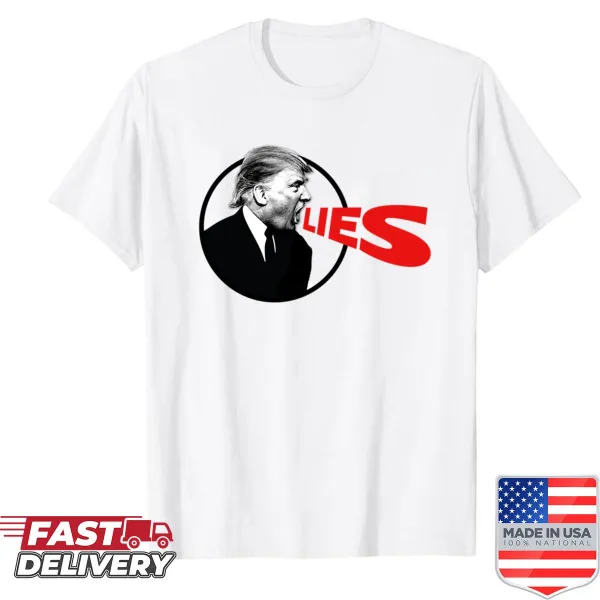 Humoristic shirt featuring typographic design about political statements