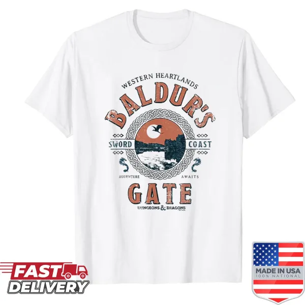 Dungeons and Dragons Baldur's Gate themed t-shirt
