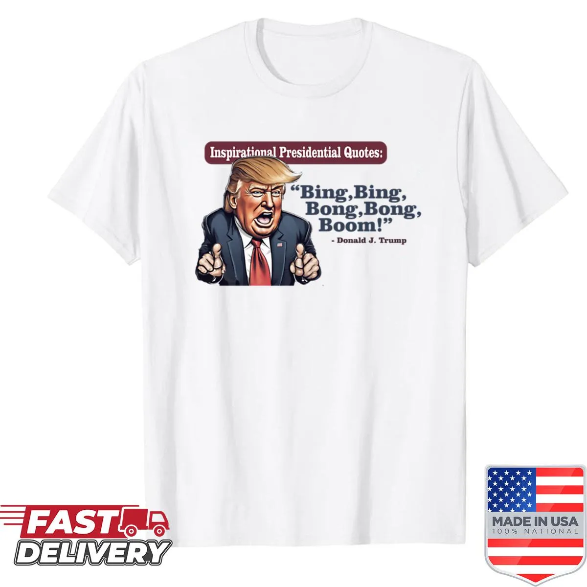 T-shirt featuring famous quotes from U.S. presidents
