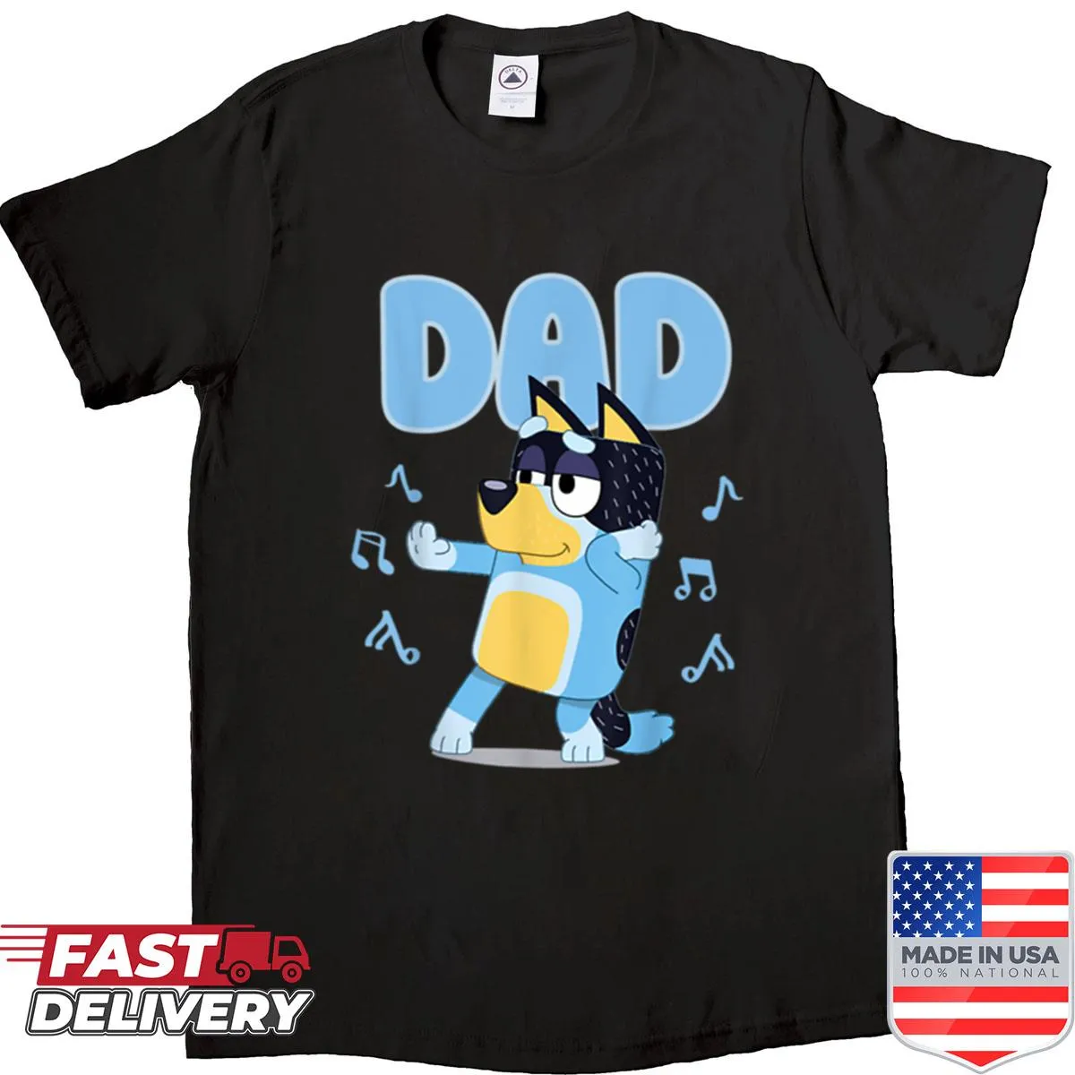 Cute Bluey characters dad shirt for family connections