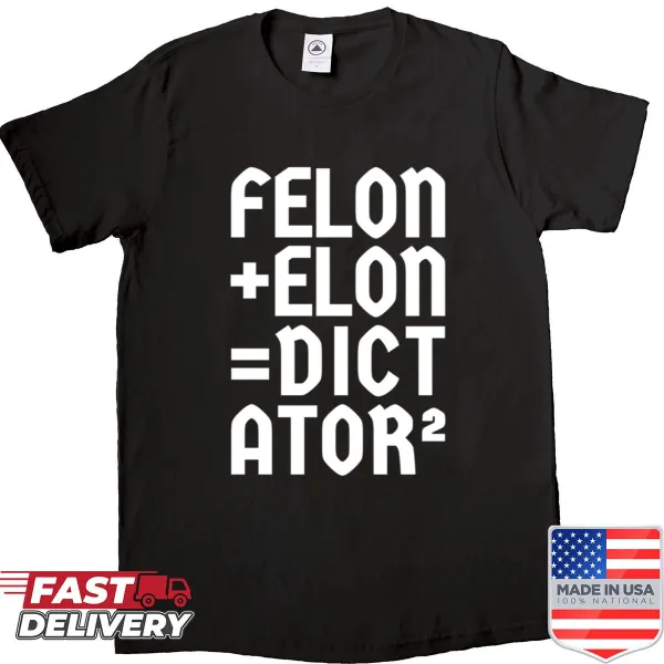 Oversized shirt with anti-Trump and anti-Musk graphic