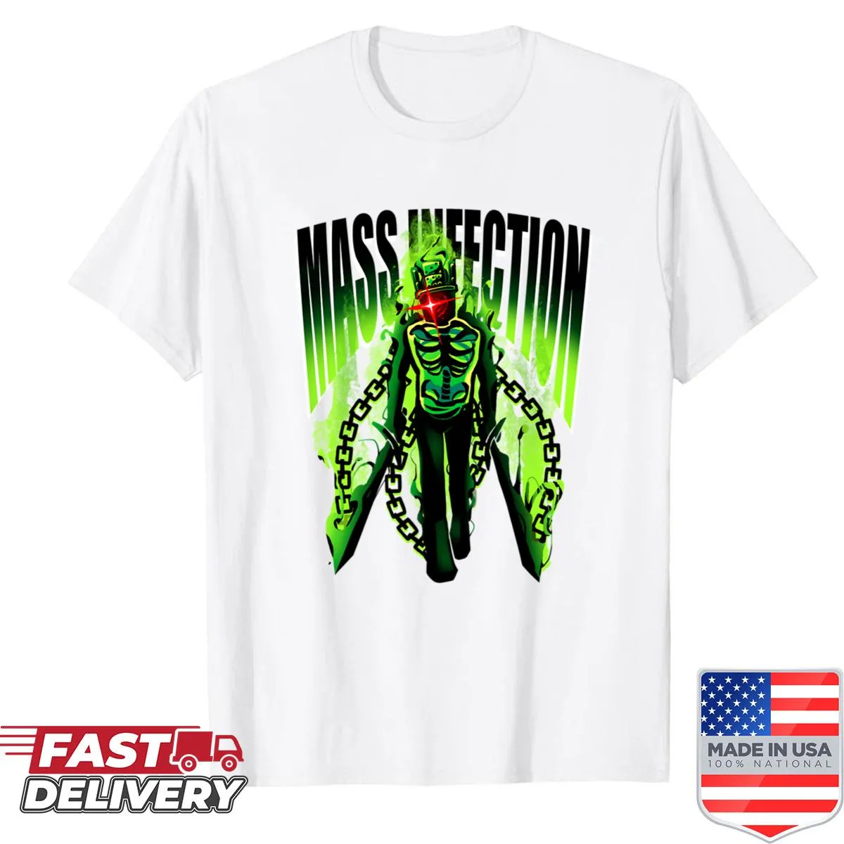 Funny t-shirt with 'Forsaken 1x1x1x1' text design