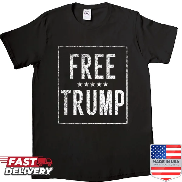 Oversized t-shirt with 'Free Donald Trump' text design