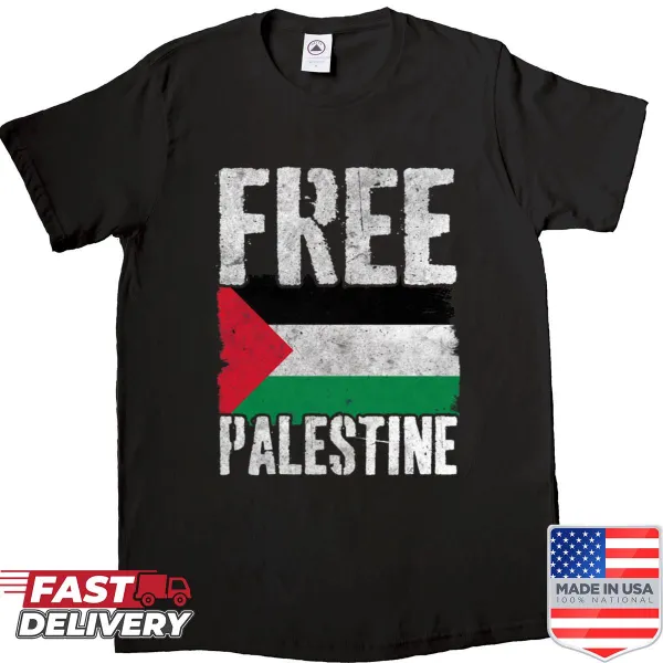 Supportive Palestinian flag design on a shirt
