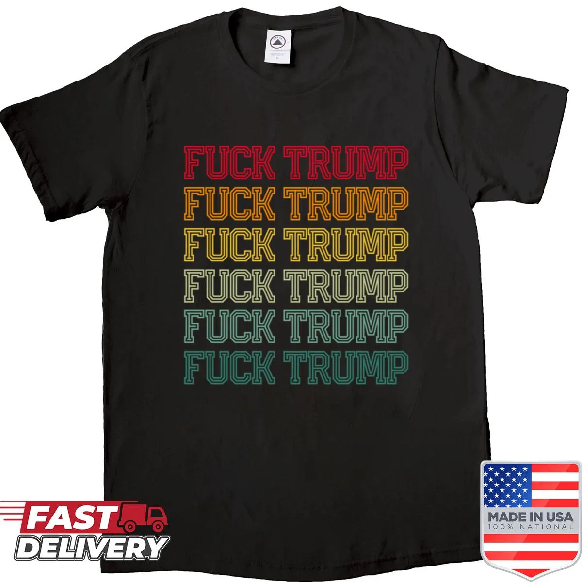 Bold anti-Trump shirt with a strong resist message.