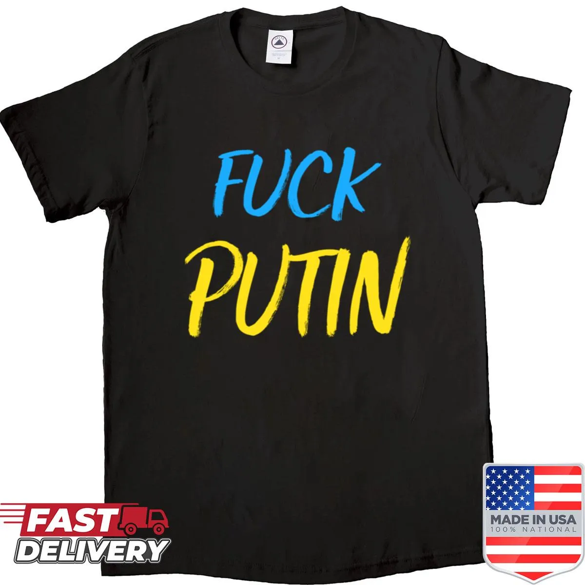 Bold fuck Putin shirt with strong text message