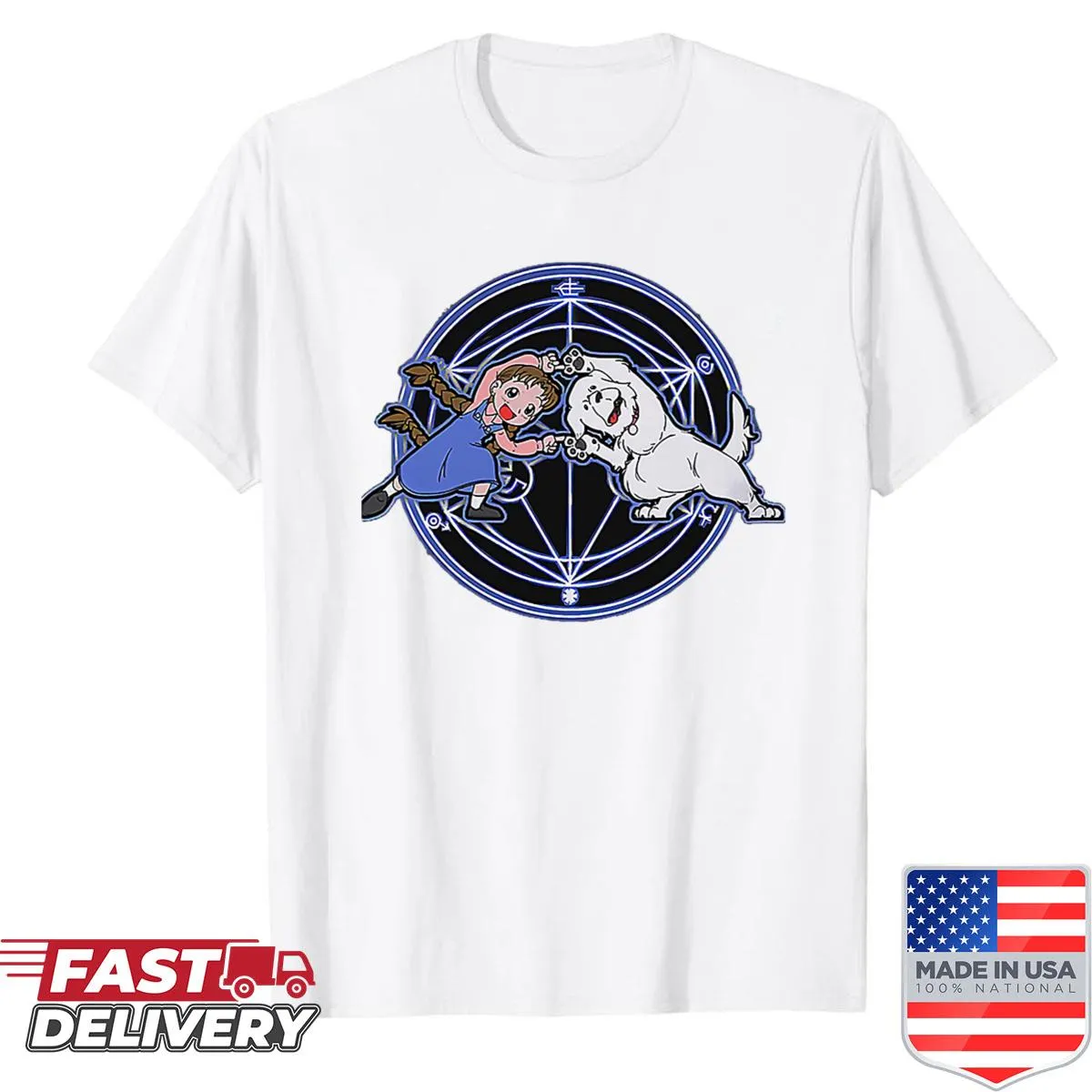 Illustrative fantasy-themed Fullmetal Fusion shirt
