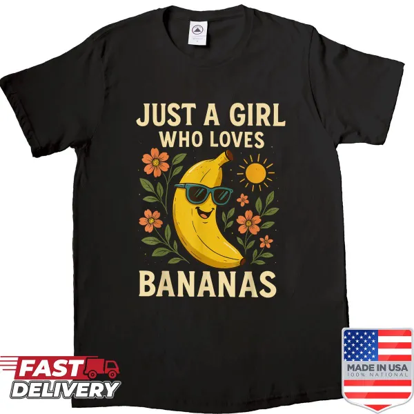 Funny text graphic celebrating bananas on a shirt