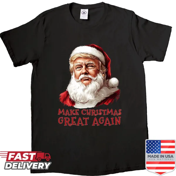 Funny Christmas Trump Santa oversized shirt