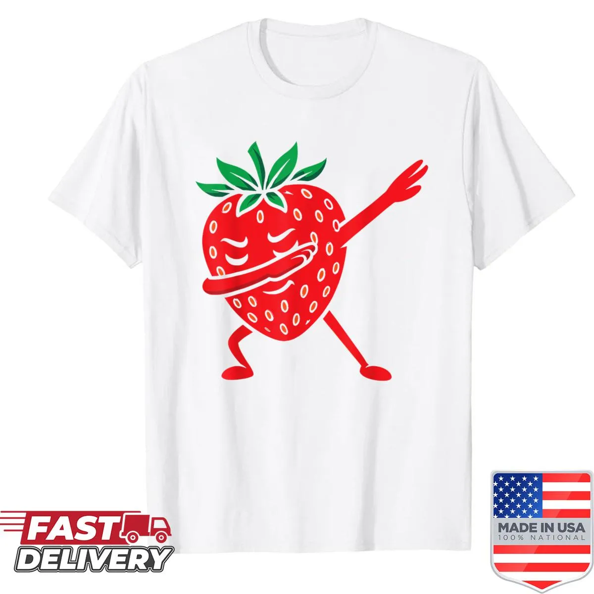 Dabbing strawberry dance t-shirt