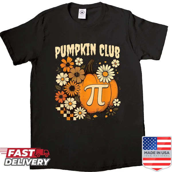 Cartoon pumpkin graphic with 'Pi Club' text for Halloween