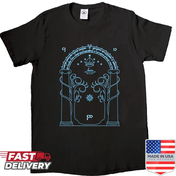 Shirt featuring the artistic Gate to Moria design
