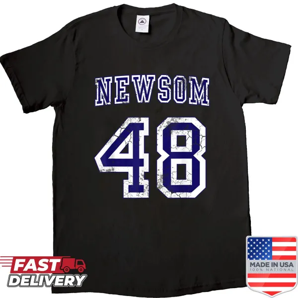 Typography shirt supporting Gavin Newsom for 28th President of the USA.