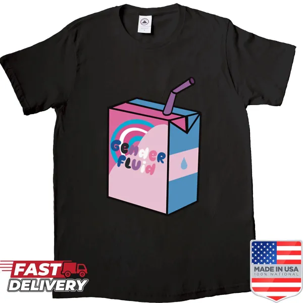 Humorous shirt with playful gender-themed graphics