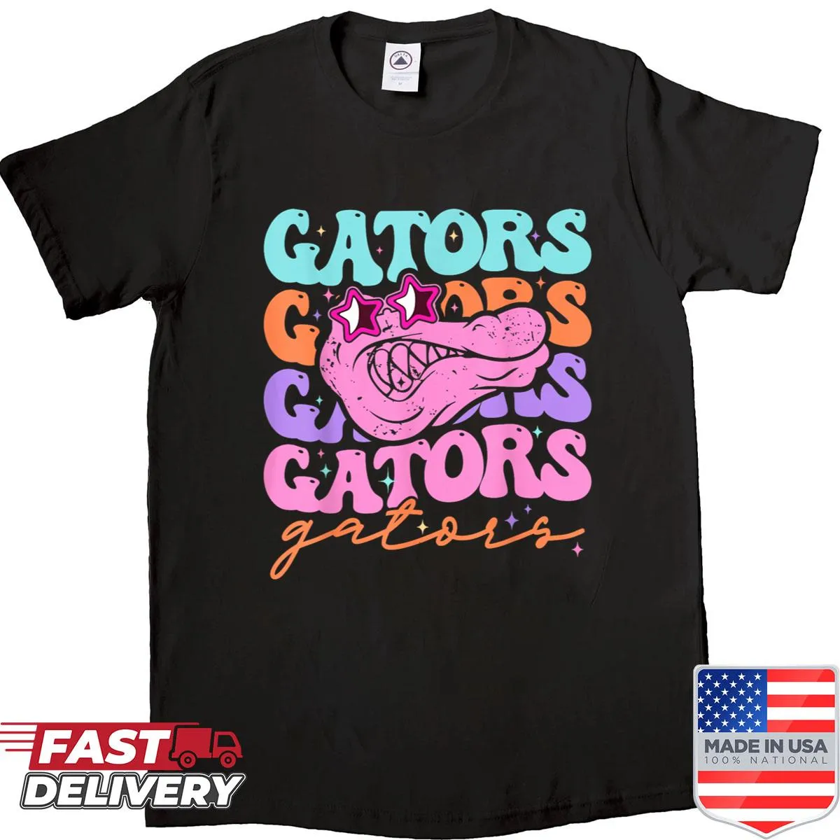 Playful Gator graphic shirt for school spirit