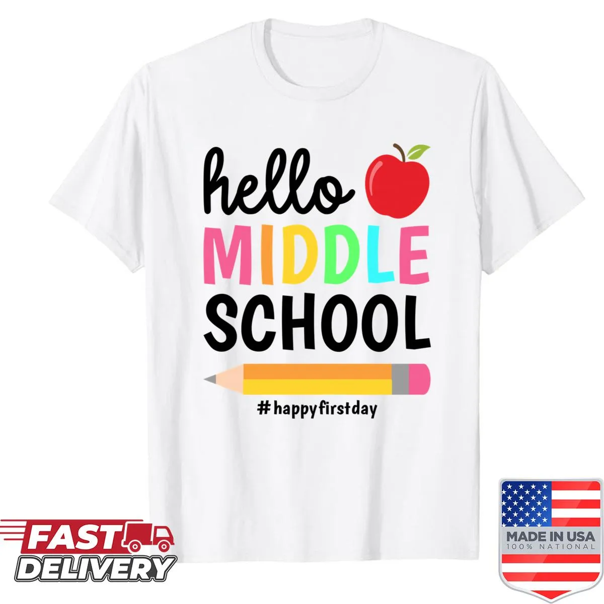 Welcome-themed shirt for kids starting middle school