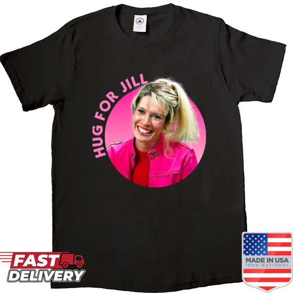 T-shirt with a heartfelt message 'Hug For Jill'