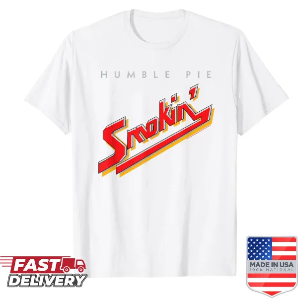 Humble Pie Smokin album cover T-shirt design featuring the band