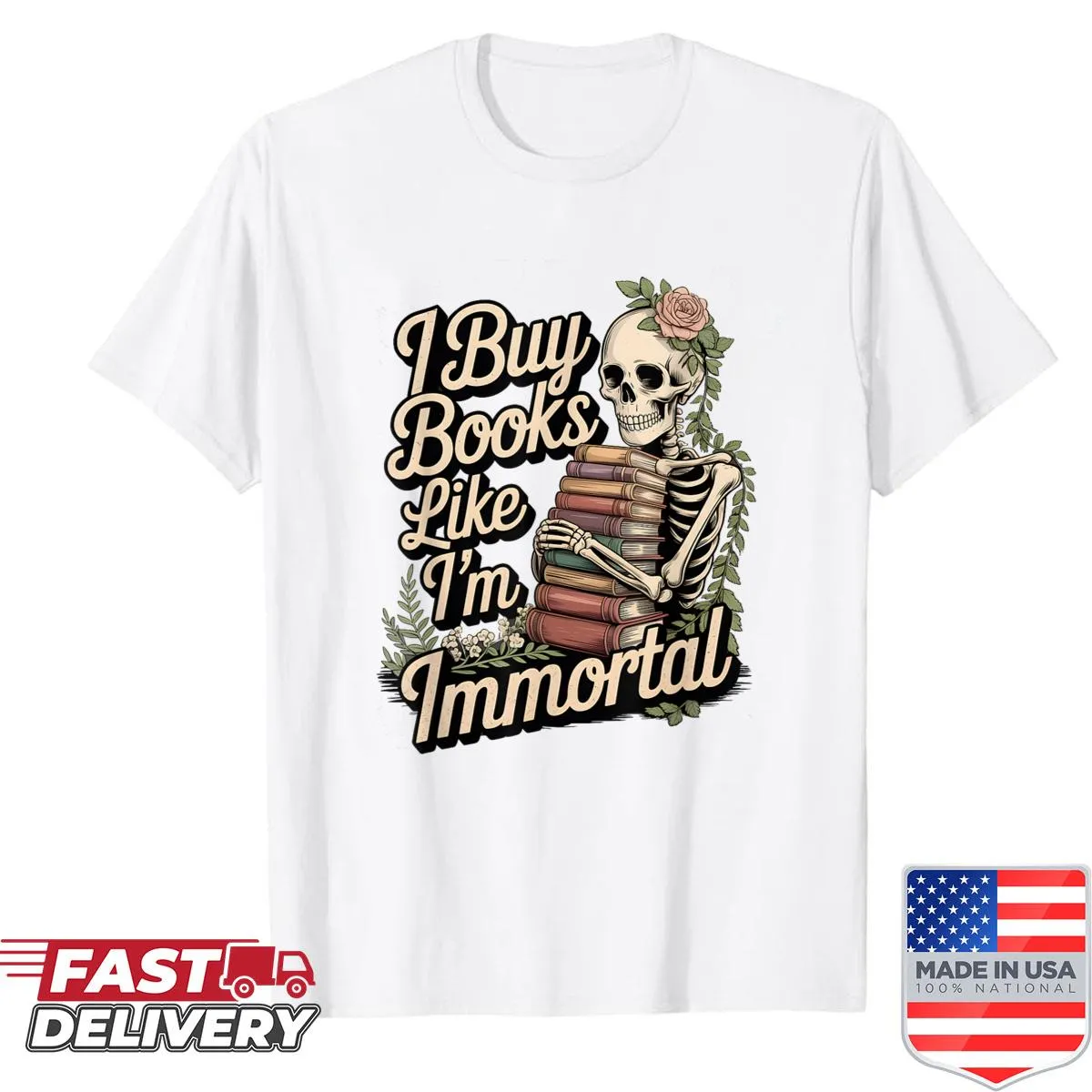 Funny book reader meme shirt about buying books
