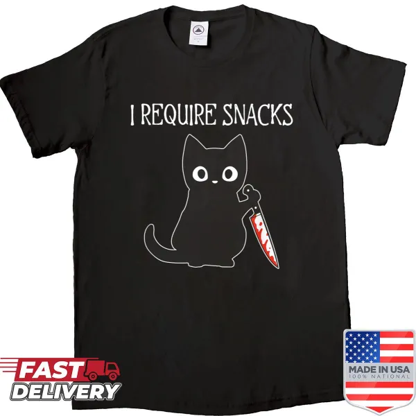 Raccoon meme T-shirt with humorous snack quote