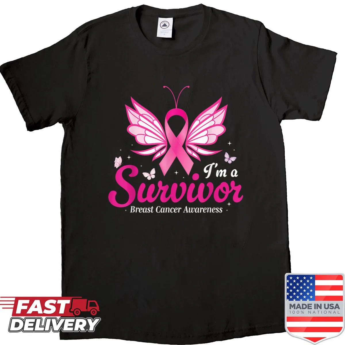 Inspirational shirt for breast cancer survivors