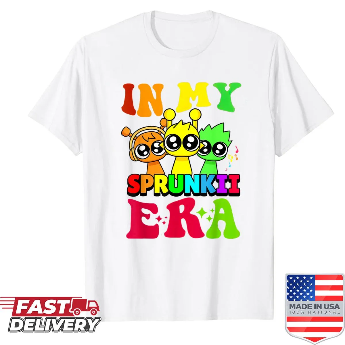 Cute shirt with 'In My Sprunkii Era' text