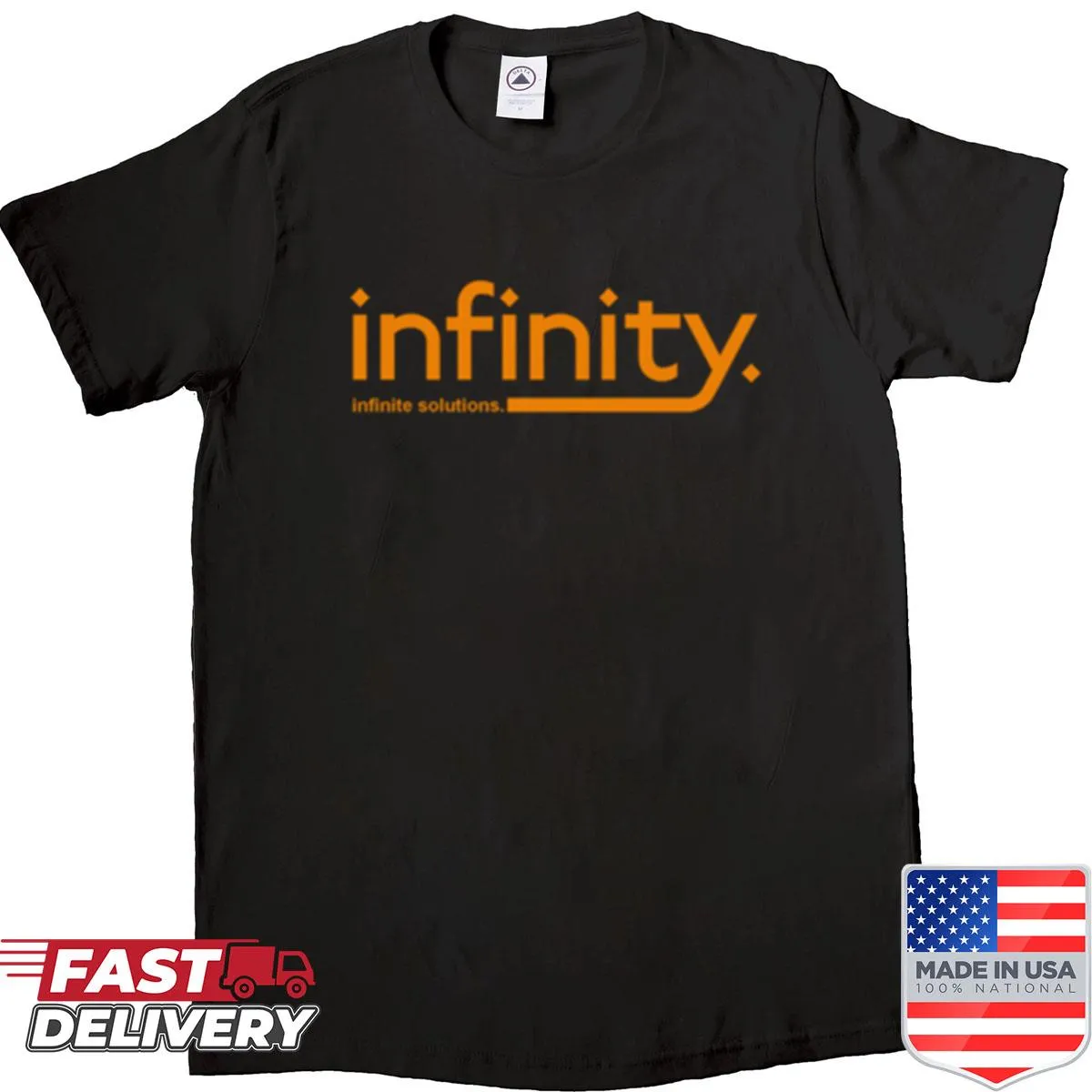Minimalist shirt featuring the word 'Infinity'