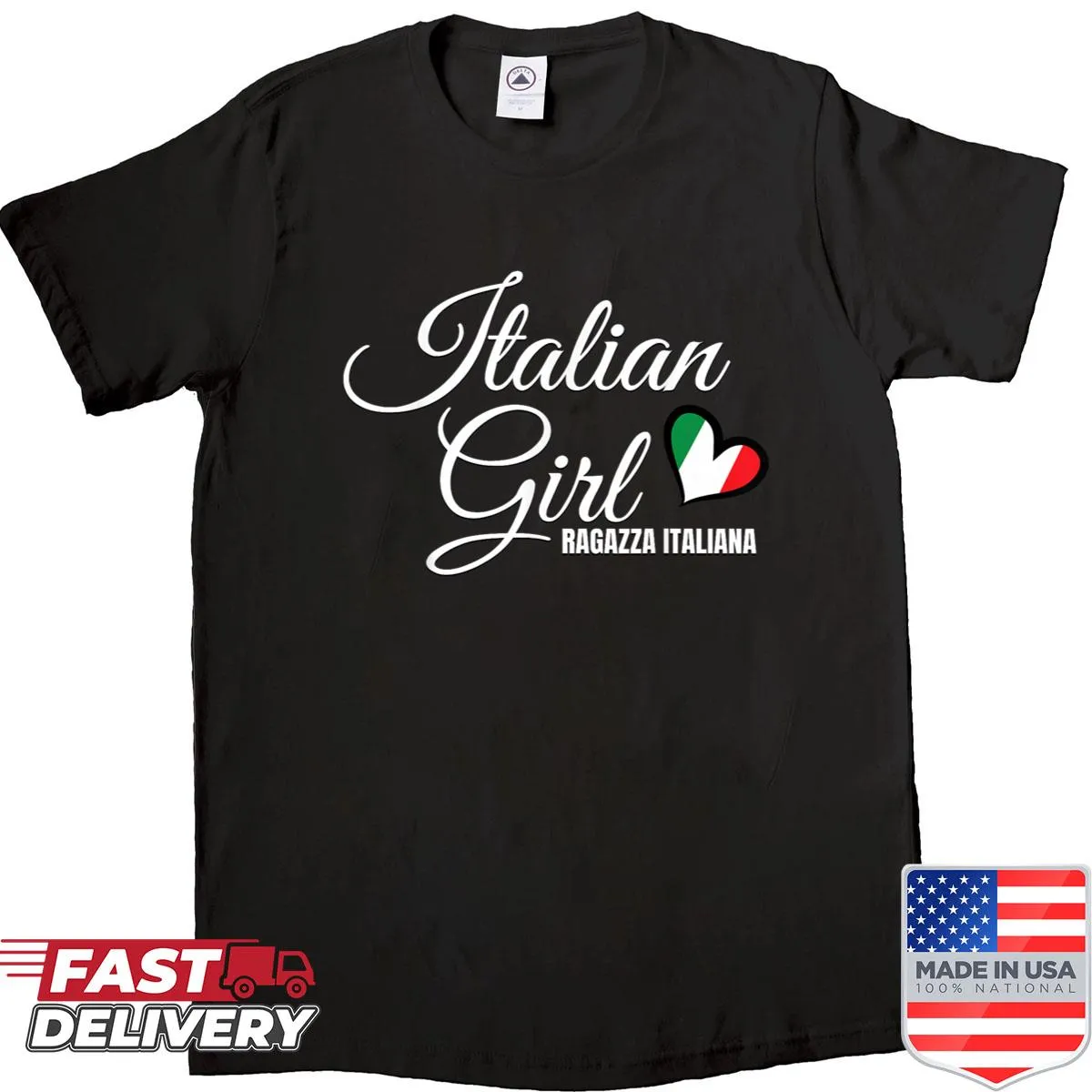T-shirt featuring text that celebrates Italian heritage for girls