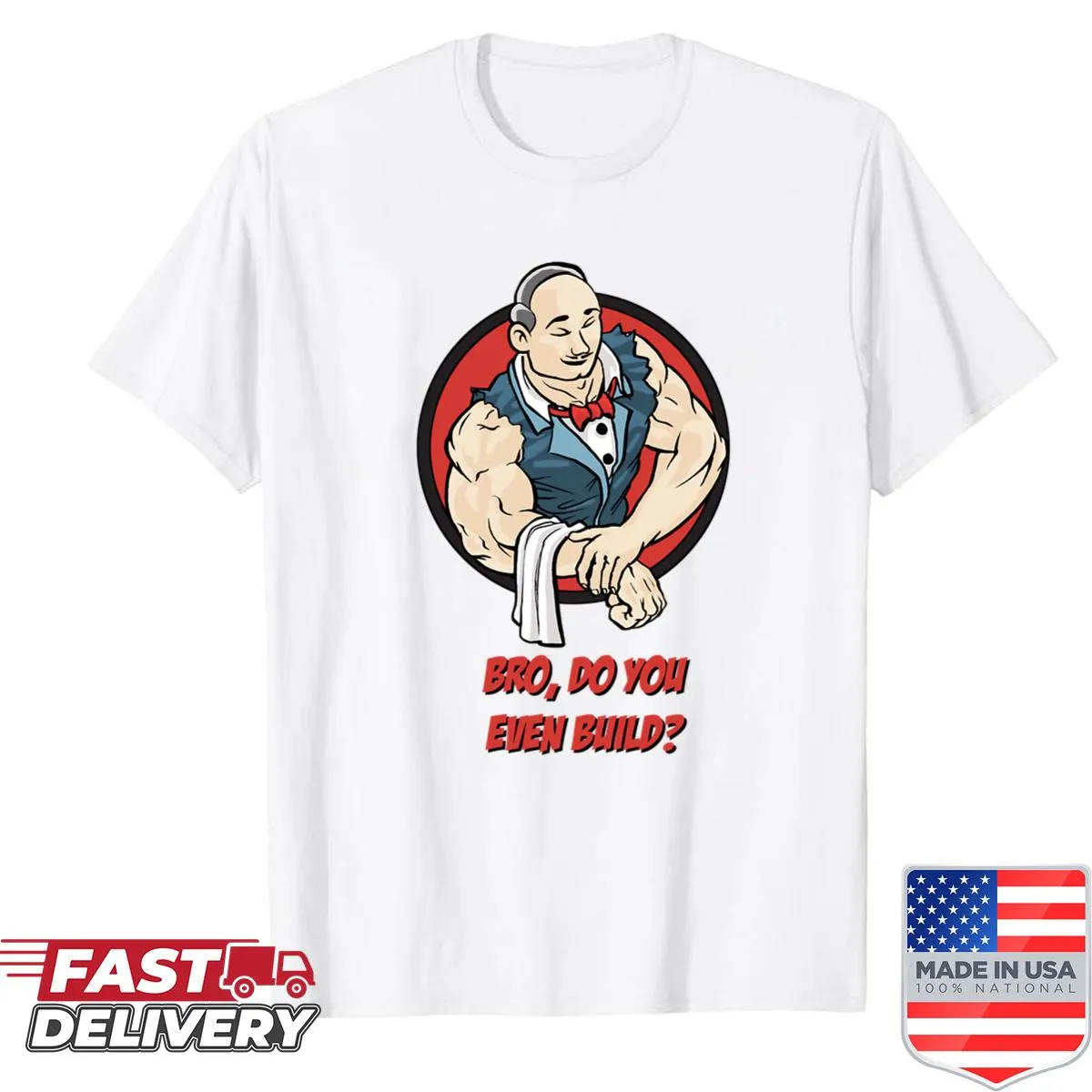Funny shirt with text questioning if you even build, related to construction