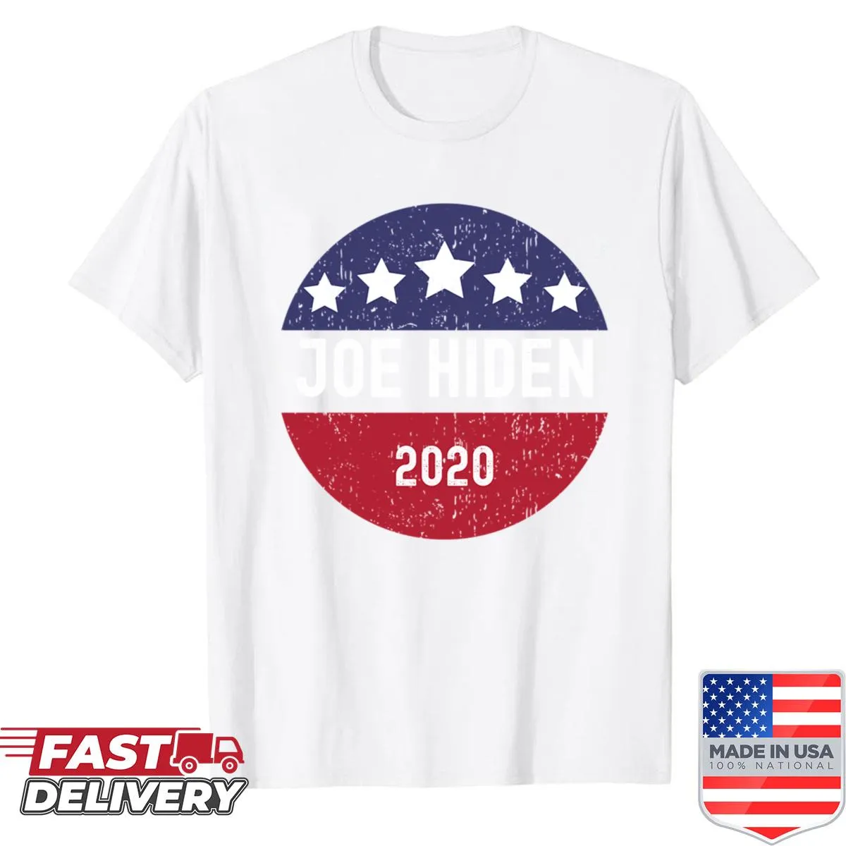 Oversized shirt with humorous Joe Hiden Biden text