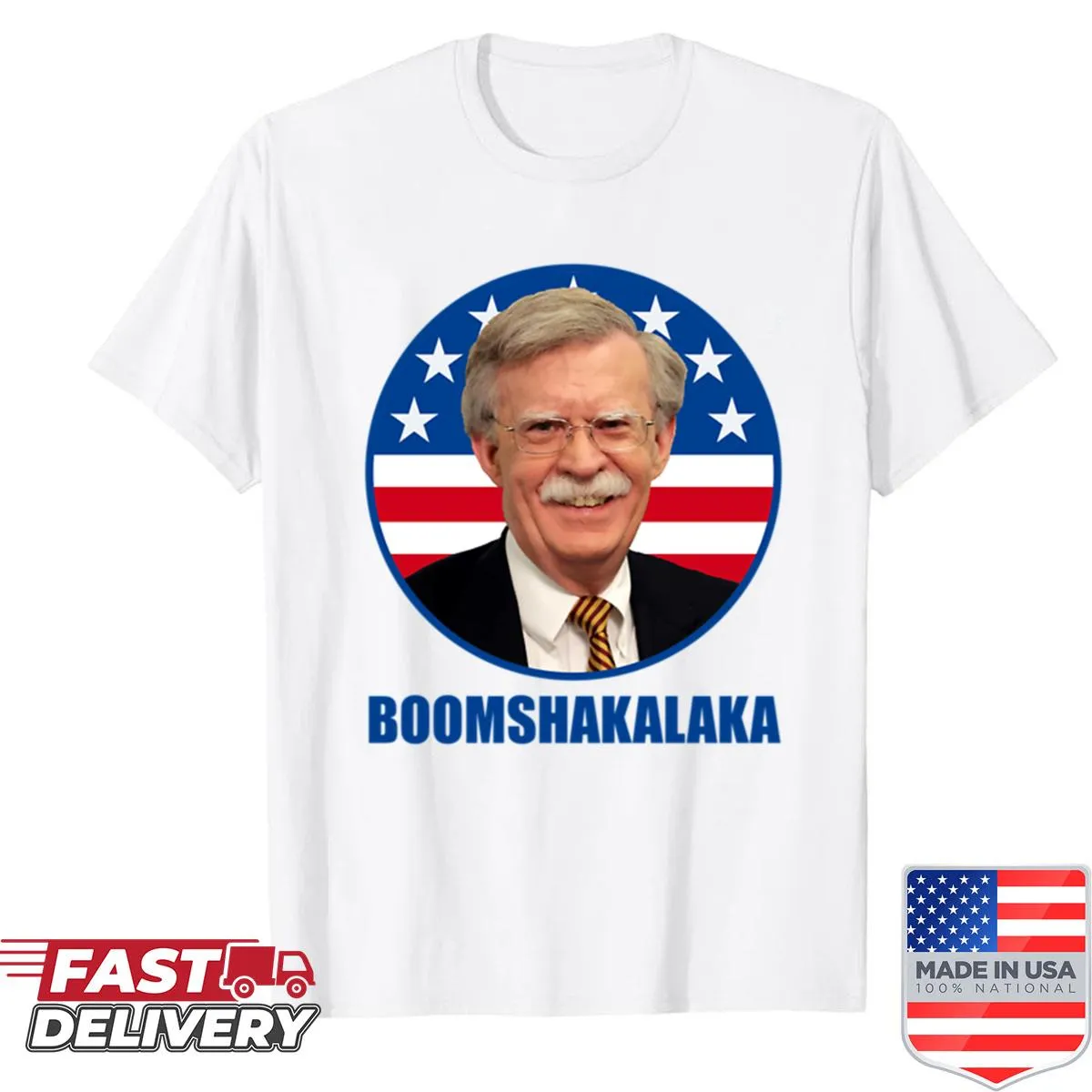 Playful John Bolton Boomshakalaka shirt with a humorous graphic